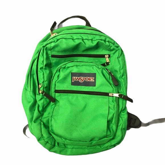jansport lime green backpack